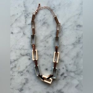 Rose gold link necklace